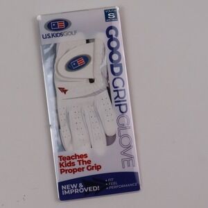 U.S. Kids Golf Good Grip Glove White Right Hand Golfer Youth Small Leather NWT